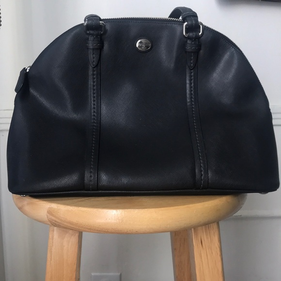 Coach Handbags - Coach Peyton Cora black leather Satchel